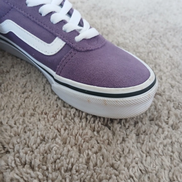 Vans Purple and White Girls Casual Shoes - Picture 9 of 11